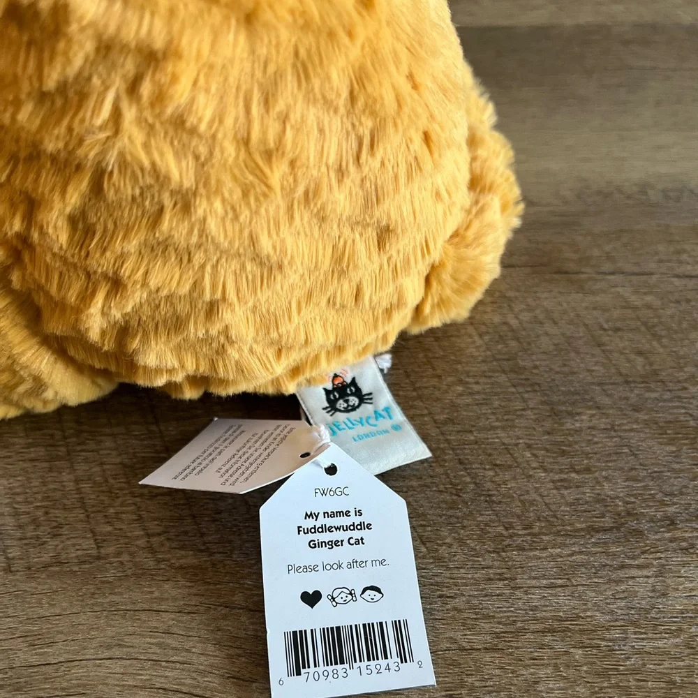 Jellycat Fuddlewuddle Ginger Cat + Cute Bows - VHTF! 🎀 - Authentic & NWT! - Picture 2 of 5